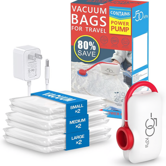 🔥Clearance Sale🔥6-Pack USB Electric Vacuum Compression Bags – Save Space, Travel Light!
