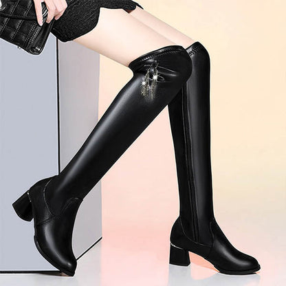 50%OFF✨Autumn Series✨Warm Leather Boots For Women✨Look Slim