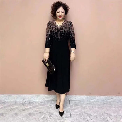 🔥Hot Sale 🔥Women’s Noble Elegant Dress With Glitter Neckline