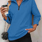 💝Hot Sale💕Womens Zip-Up Dropped Shoulder Sweatshirt