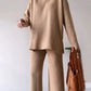 🍂Limited-Time 50% OFF🍂V-Neck Casual Slit Knitted Two-Piece Set
