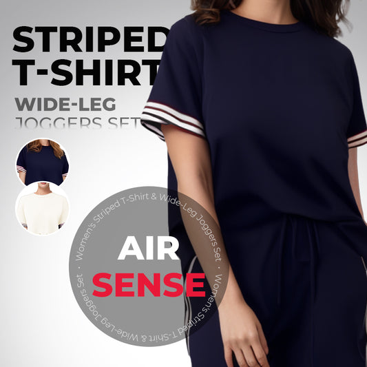 🌸Spring Specials🌸Side Stripe Short Sleeve T-Shirt & Wide Leg Joggers Set