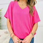 💥Women's V-Neck Versatile Casual Bat Sleeve T-Shirt Tops