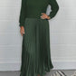 🍂Autumn Promotion 50%💕Women's solid color Long Sleeve Jumper & Pleated Bottom Dress
