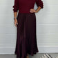🍂Autumn Promotion 50%💕Women's solid color Long Sleeve Jumper & Pleated Bottom Dress