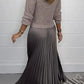 🍂Autumn Promotion 50%💕Women's solid color Long Sleeve Jumper & Pleated Bottom Dress