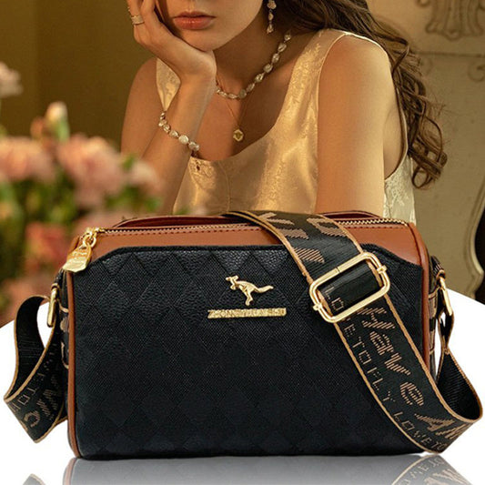 💕Fashion Diamond Pattern Large Capacity 3-Layer Crossbody Bag🔥