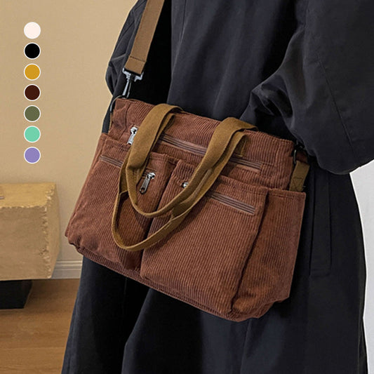 Ultra-light casual large capacity retro shoulder bag