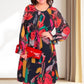 🌷Limited Time 50% OFF💞Long Sleeve Round Neck Lightweight Floral Dress