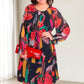 🌷Limited Time 50% OFF💞Long Sleeve Round Neck Lightweight Floral Dress