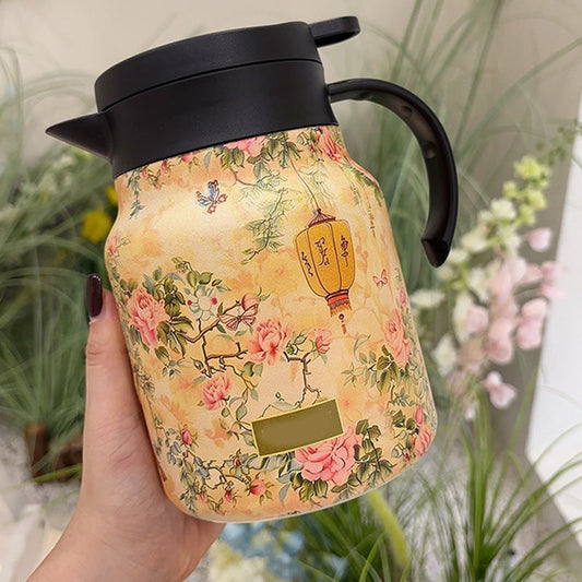 🍵1000ml Vacuum Insulated Teapot with Strainer