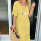 💥Round Neck Polka Dot Print Midi Dress