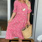 💥Round Neck Polka Dot Print Midi Dress