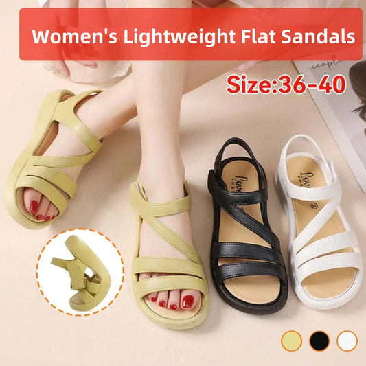 Lightweight, flat sandals for women