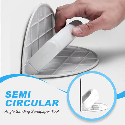 🔥2025 Hot Sale 50% OFF🔥Multifunctional Semi-Circular Angle Sanding Sandpaper Tool