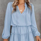 Women's V-Neck Ruffle Trim Dress