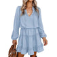 Women's V-Neck Ruffle Trim Dress
