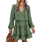 Women's V-Neck Ruffle Trim Dress