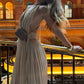 Elegant Deep V-Neck Pleated Halter Backless Maxi Dress