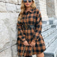 🔥2025 NEW SALES - 50% OFF🔥Women's Autumn Button Down Flannel Shirts Plaid Shacket Collared Long Jacket Coats