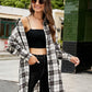 🔥2025 NEW SALES - 50% OFF🔥Women's Autumn Button Down Flannel Shirts Plaid Shacket Collared Long Jacket Coats