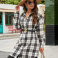 🔥2025 NEW SALES - 50% OFF🔥Women's Autumn Button Down Flannel Shirts Plaid Shacket Collared Long Jacket Coats