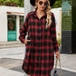 🔥2025 NEW SALES - 50% OFF🔥Women's Autumn Button Down Flannel Shirts Plaid Shacket Collared Long Jacket Coats