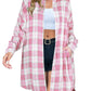 🔥2025 NEW SALES - 50% OFF🔥Women's Autumn Button Down Flannel Shirts Plaid Shacket Collared Long Jacket Coats