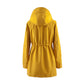 💥Half price sale🎉Long Hooded Drawstring Waist-Cinching Zipper Windbreaker